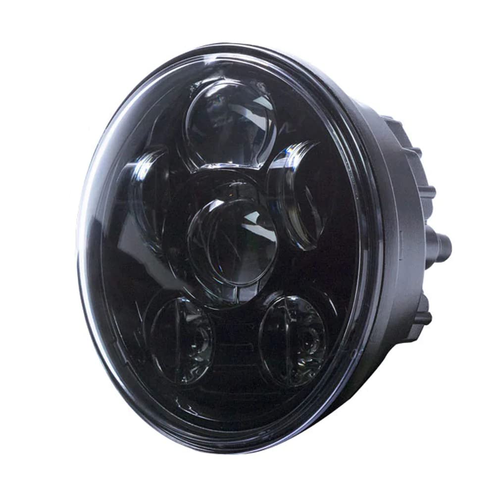 Round METRA Motorcycle Headlights with Black Face - 5.6 Inch (BC-562B)