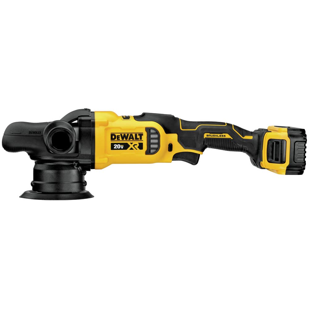 DEWALT Cordless 20V MAX* XR Polisher Kit, Variable-Speed, Random Orbit, 5-Inch (DCM848P2)