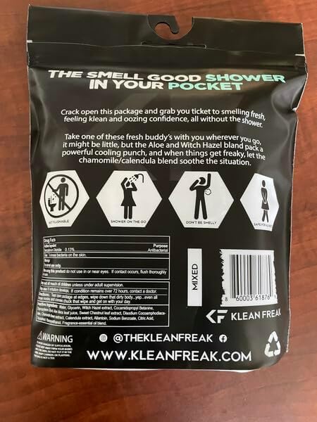 Klean Freak Body Wipes - Wipe Away Sweat and Odor for Face and Body, Large Textured, Travel, Gym, Camping and More, 120 Cnt Jug (Lavender Jug)