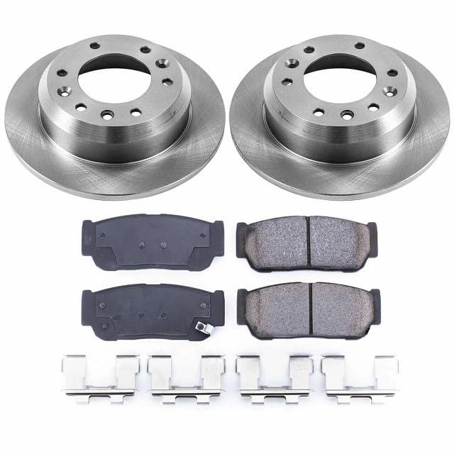 Power Stop Autospecialty KOE5907 Rear Replacement Brake Kit-OE Brake Rotors & Ceramic Brake Pads For Hyundai Entourage 2007, Kia Sedona 2006 [Model Specific]