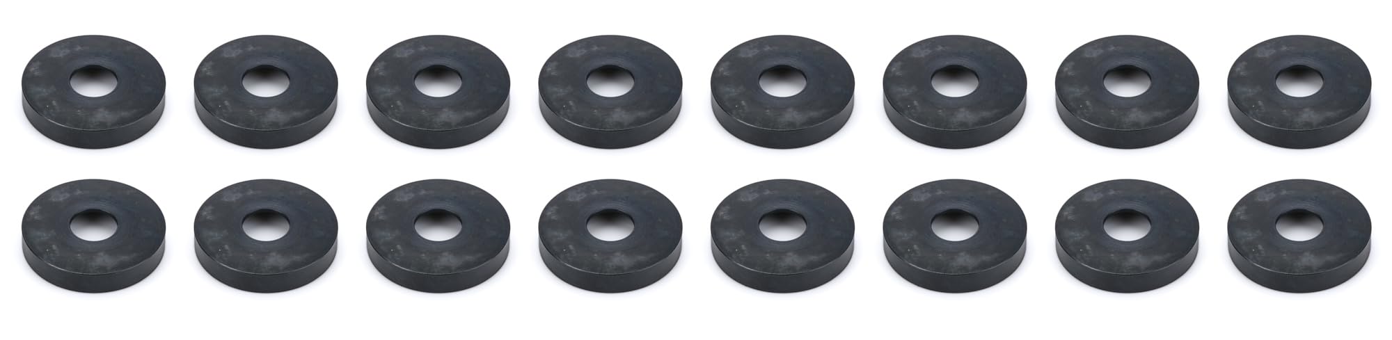 Manley Valve Spring Locator, 0.062 in Thick, Outside, 1.740 in OD, 0.570 in ID, 1.650 in Spring OD, Steel, Black Oxide, Set of 16