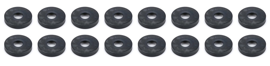 Manley Valve Spring Locator, 0.062 in Thick, Outside, 1.740 in OD, 0.570 in ID, 1.650 in Spring OD, Steel, Black Oxide, Set of 16