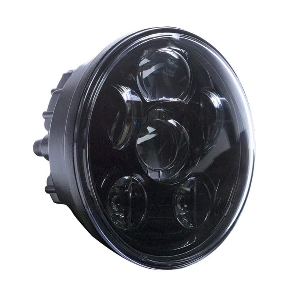 Round METRA Motorcycle Headlights with Black Face - 5.6 Inch (BC-562B)