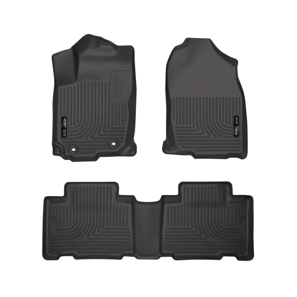 WeatherBeater Husky for 2013-15 Rav4 Front & 2nd Seat Floor Liner Set, Black
