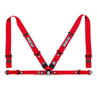 FIA Sparco 4-Point Harness Set 04716M1RS (Color: Red)