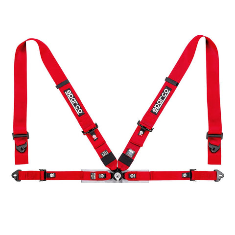 FIA Sparco 4-Point Harness Set 04716M1RS (Color: Red)