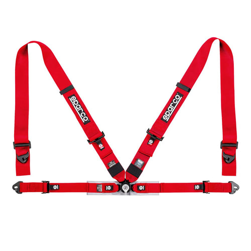FIA Sparco 4-Point Harness Set 04716M1RS (Color: Red)