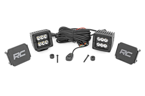 2" Rough Country Black Series LED Hood Cowl Kit for 18-23 Jeep JL/JT - 70062