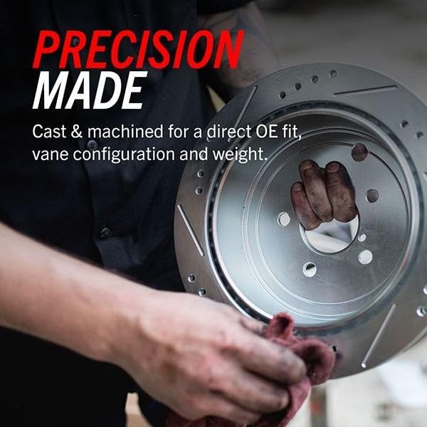 PowerStop Evolution AR8212XPR Performance Drilled And Slotted 1-Piece Front Brake Rotors