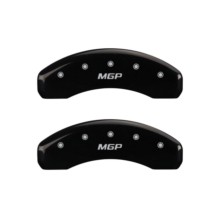 SET OF 4 CALIPER COVERS, REAR AND FRONT: MGP, BLACK, SILVER CHARACTERS