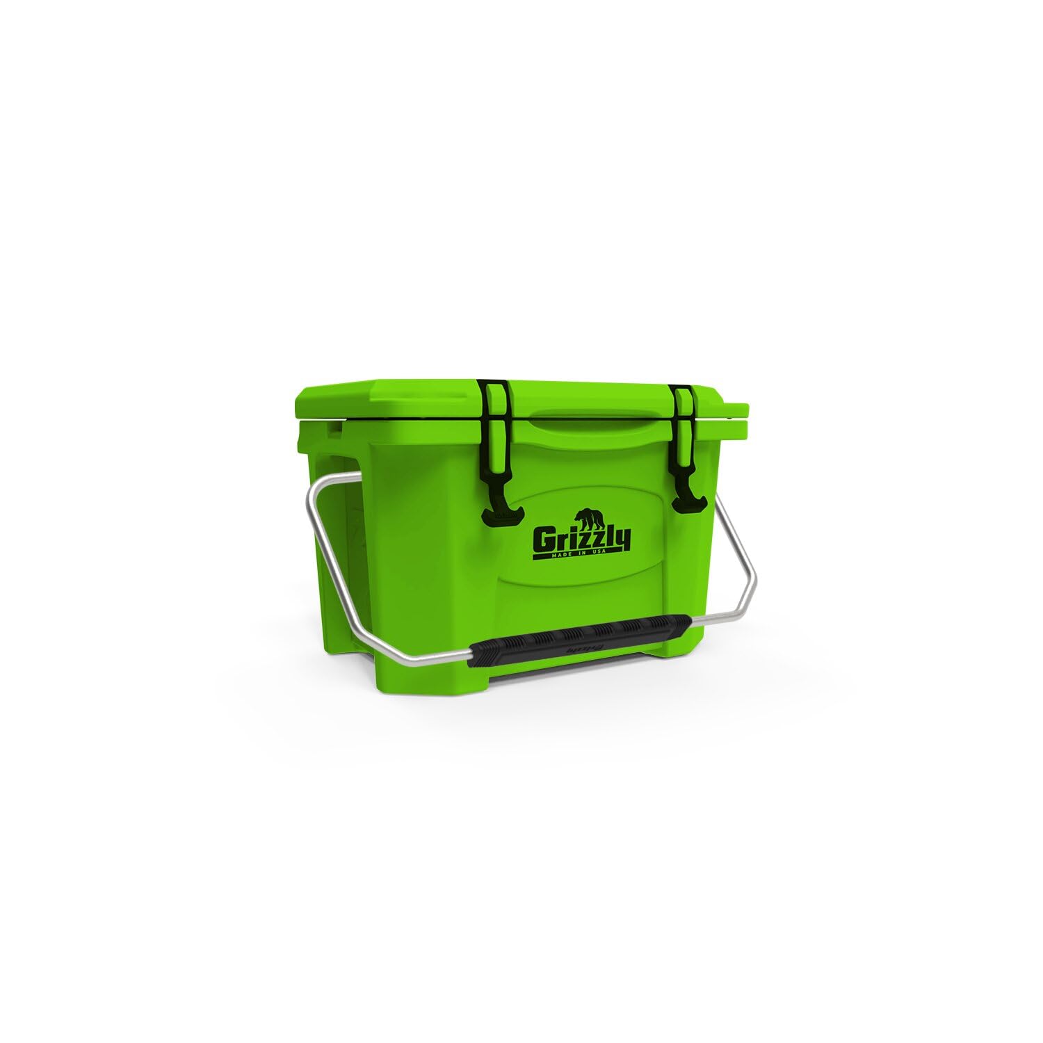 20 Cooler Grizzly | 20 qt Ice Chest Durable Rotomolded Insulated | Made in USA | Warranty for Life | For Beach Boat Camping Fishing Hunting | G20 | Lime