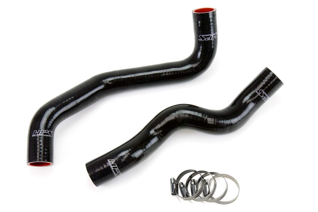 Black HPS Performance 57-1049-BLK Silicone Radiator Hose Kit Coolant