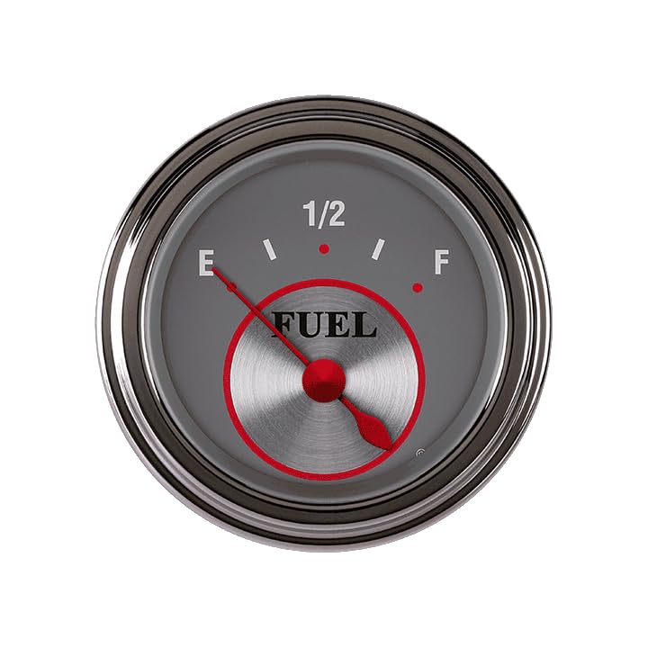 Silver Series Classic Instruments 2-1/8" Fuel Gauge 240-33 Ohm SS09SLF