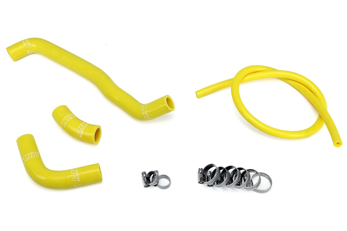 Yellow Silicone HPS 57-1359-YLW Radiator Coolant Hose Kit