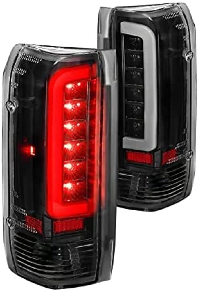1987-1996 Ford F-150 ANZO (311350) LED Taillights Black Housing Clear Lens (Pair)