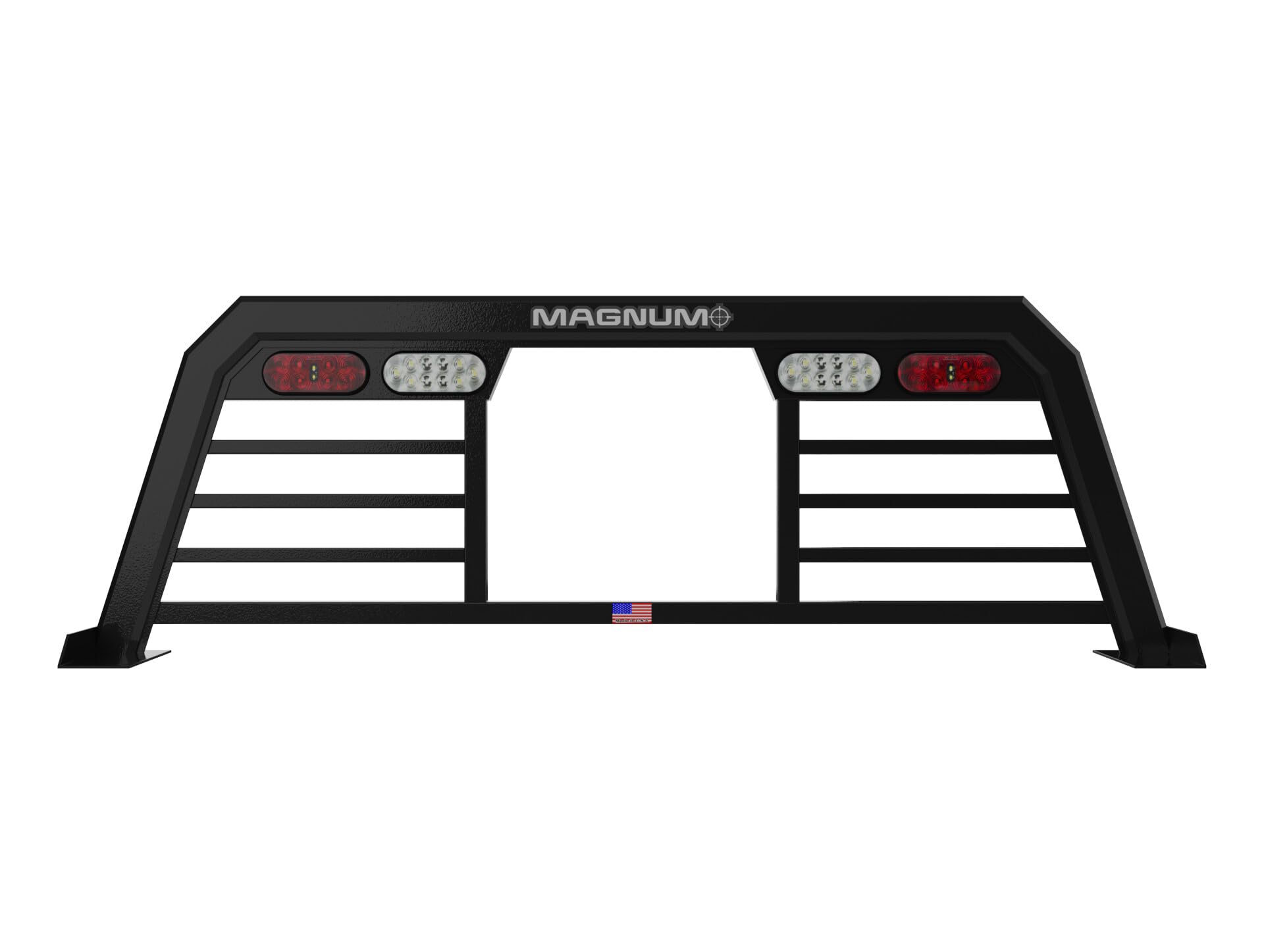 High Magnum Pro Lighted Headache Rack Bars with Window | Fits 20-22 Ford Super Duty