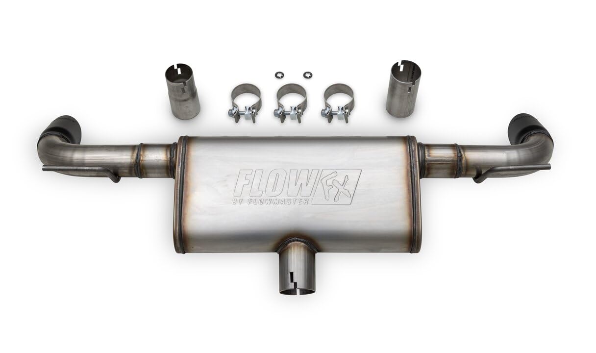 Flowmaster FlowFx 718154 Axle-Back Exhaust Stainless Dual Exit Black Tips