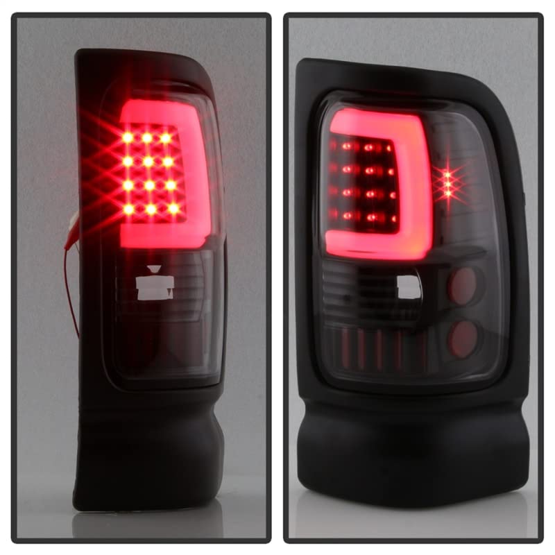 xTune SPYDER (9038860) Dodge Ram 1500 94-01 Tail Lights - Light Bar LED - Black ALT-ON-DRAM94V3-LBLED-BK