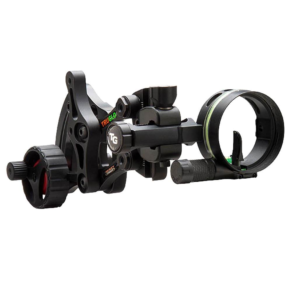 RANGE-ROVER TRUGLO Series Single-Pin Moving Bow Sight, Black, Right-Handed, .019" Pin, Toolless Micro-Adjustable Windage