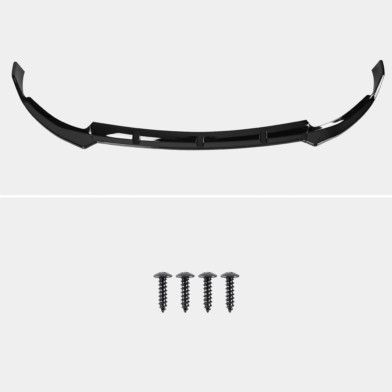 Glossy Black Spec-D Tuning Front Lip Spoiler Splitter Compatible with 2019-2021 Mercedes Benz C-Class W205