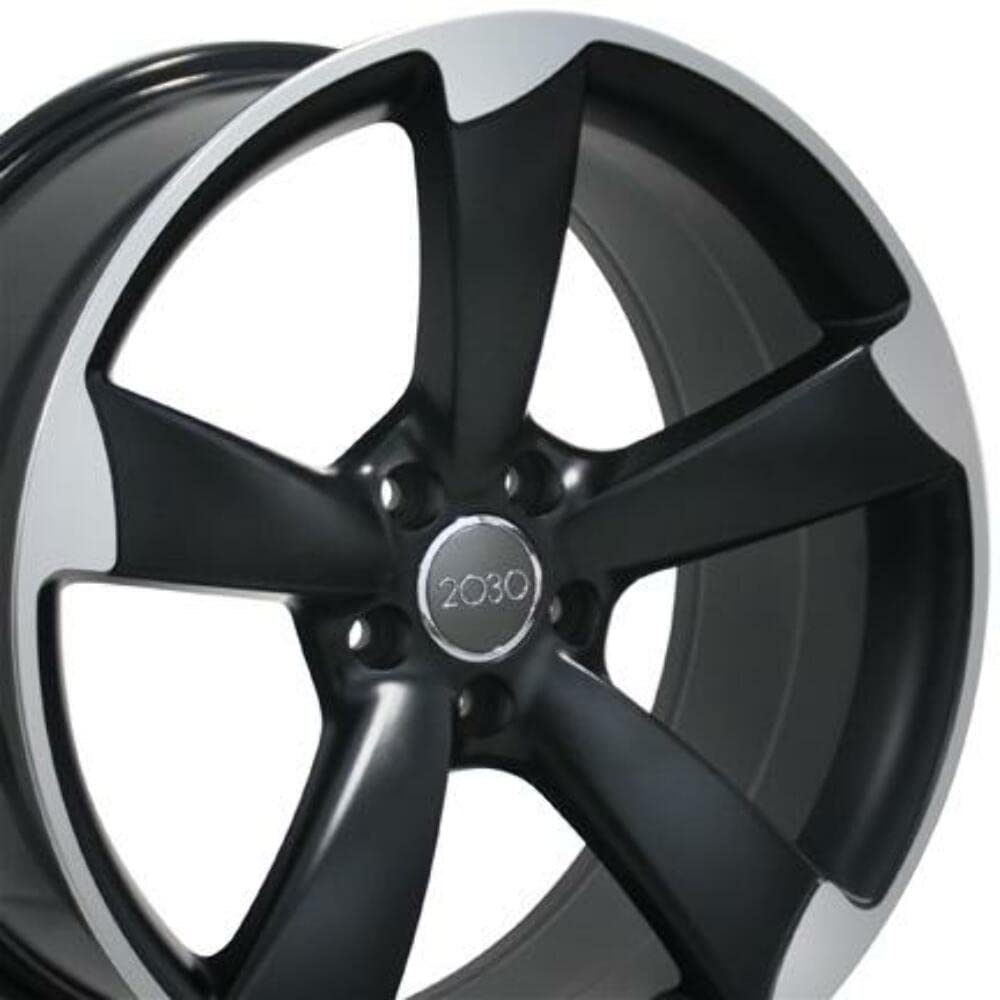 AU29-19085-5112-35MB1 Satin Black Machined Wheel OE Wheels LLC Painted (19 x 8.5 inches /5 x 112 mm