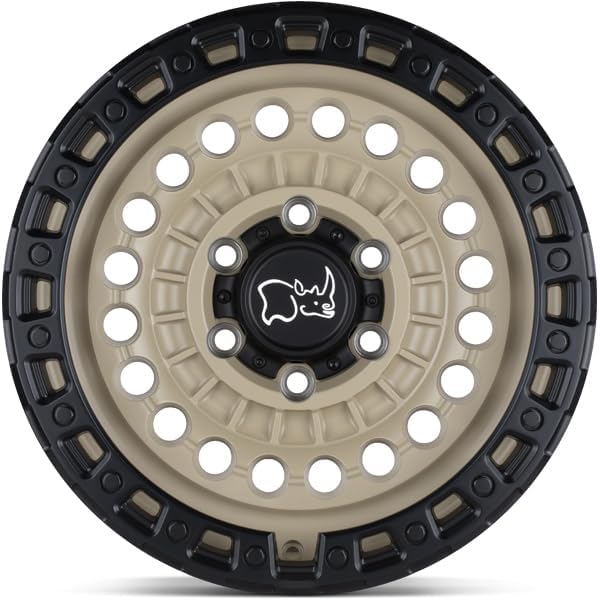 SENTINEL Black Rhino Hard Alloys 17X8.5 6X5.5 4.36-10mm DESERT SAND W/BLACK RING - 1785STN-06140D12