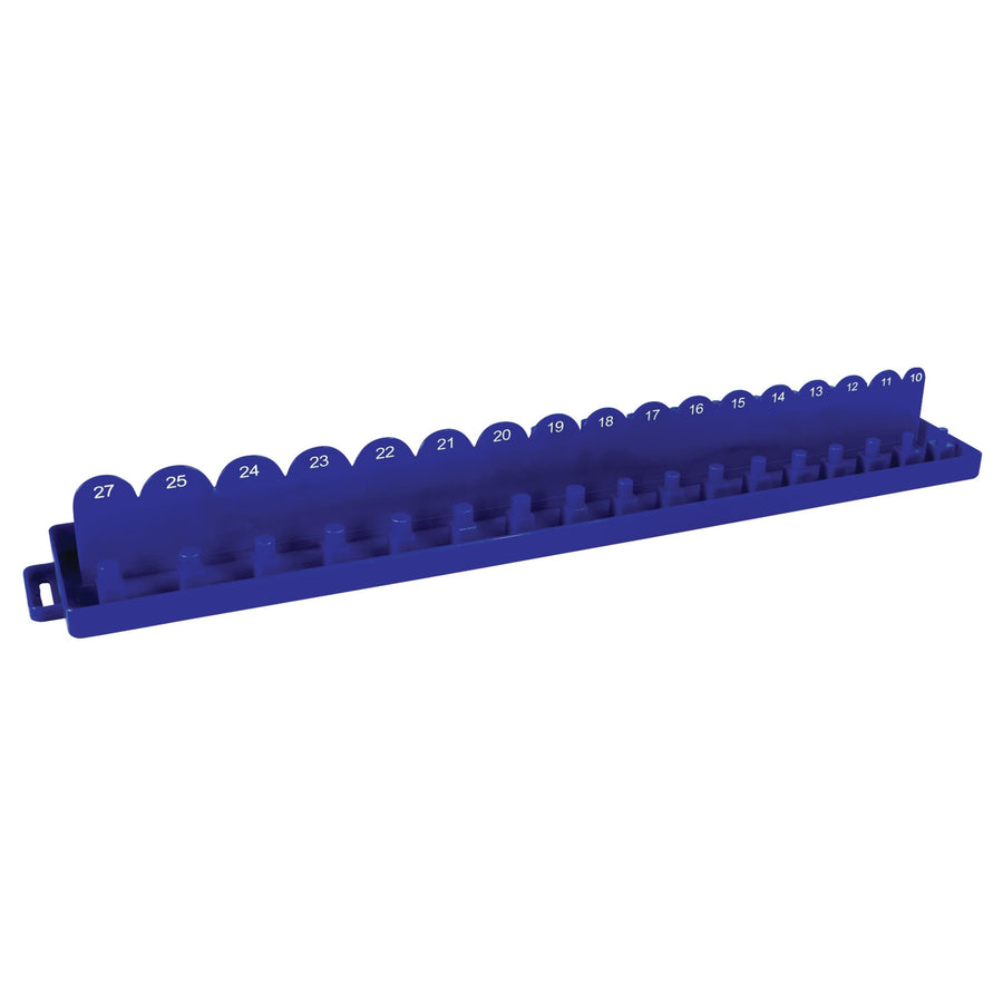 W779 Performance Tool Socket Organizer Tray - Holds 34 Standard and Deep Metric Sockets, Pre-Marked with Size Markings for Easy Viewing, 1/2-Inch Drive
