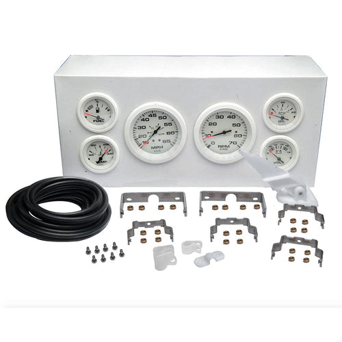 Sierra International 68388P SeaStar Arctic 6-Gauge Set Includes Fuel, Engine Oil Pressure, Speed, Tach & Water Temp Gauges