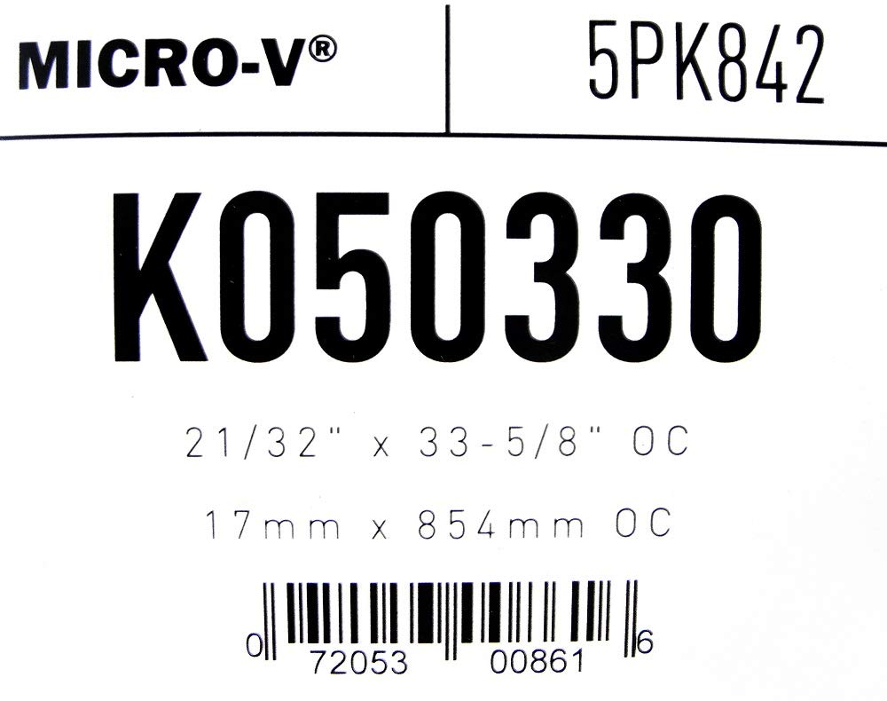 Micro-V Gates K050330 Serpentine Drive Belt