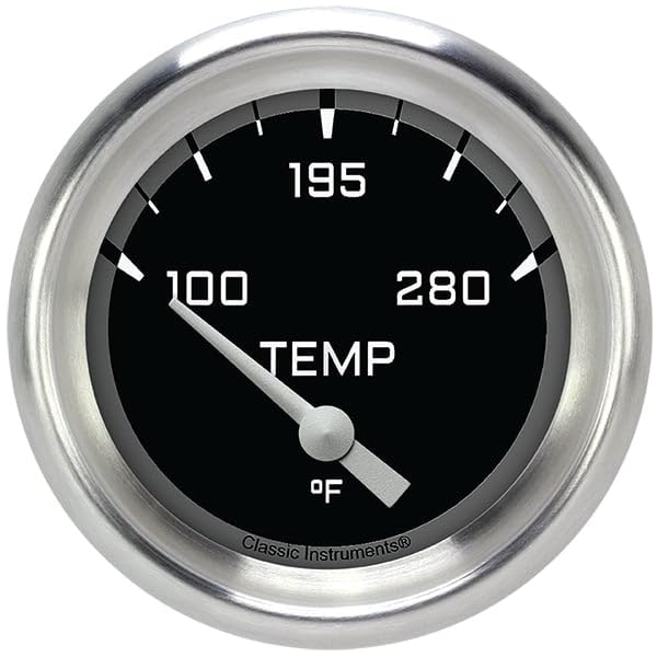 Classic Instruments AX226GAPF-04 Water Temperature Gauge Short Sweep Gray 2 5/8"" Autocross
