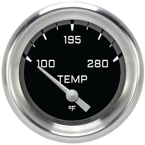 Classic Instruments AX226GAPF-06 Water Temperature Gauge Short Sweep Gray 2 5/8"" Autocross