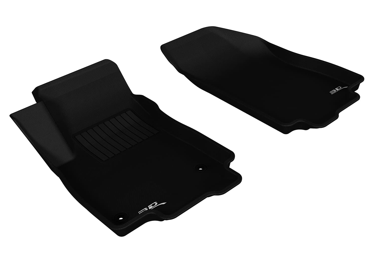 3D MAXpider Floor Mats All-Weather for Buick Encore 2013-2020 / Chevrolet Trax 2014-2020 Custom Fit Car Liners, Kagu Series (1st Row, Black) (L1BC01611509)