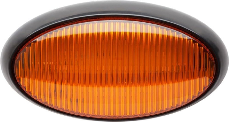Amber Optronics RVPLL11ABP LED Oval Porch Light with Black Base