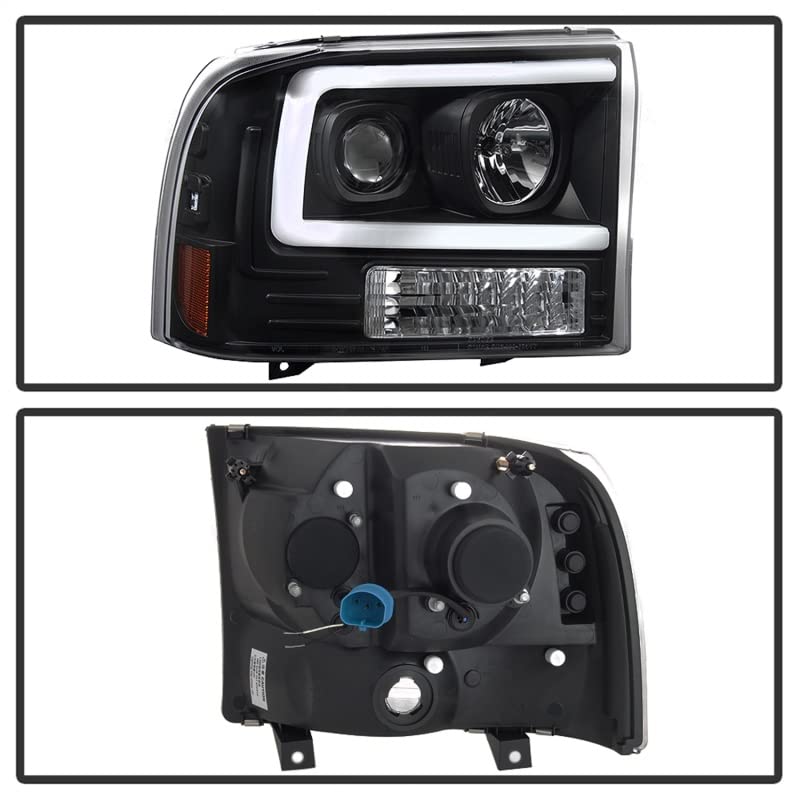 Ford F250 Super Duty 99-04 / Ford Excursion 00-04 Spyder 5084491 1PC Light Bar Projector Headlights - Black