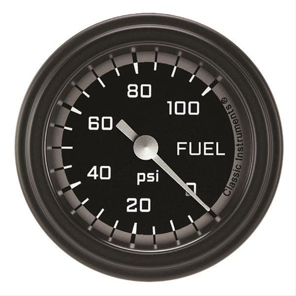 AX146GBLF Classic Instruments Gray 2-1/8" Fuel Pressure Gauge, AutoCross 100 psi