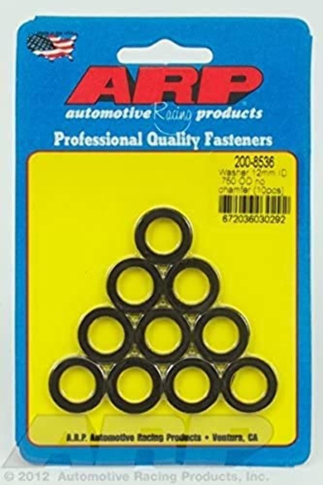ARP 200-8536 12mm ID x 3/4" OD Black Washer - 10 Piece