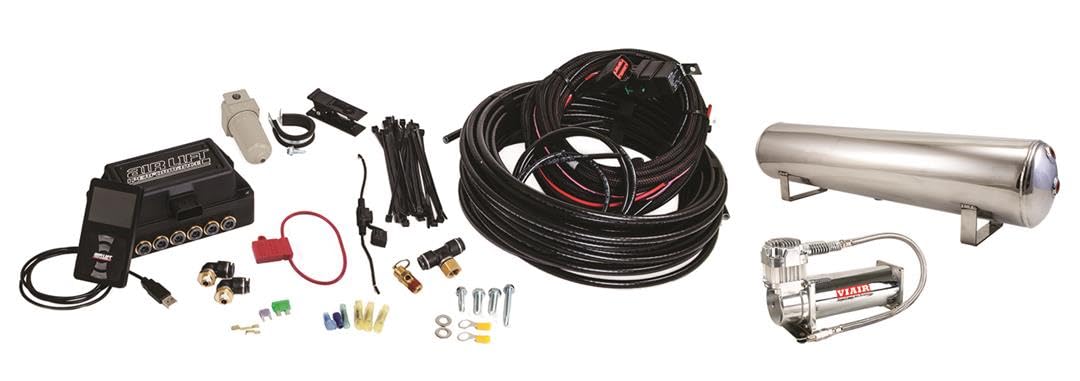 Air Lift 27782 Management Air Kit (3P ; Inch Air Line, 5-Port Tank & VI air 444C Compressor), 1 Pack
