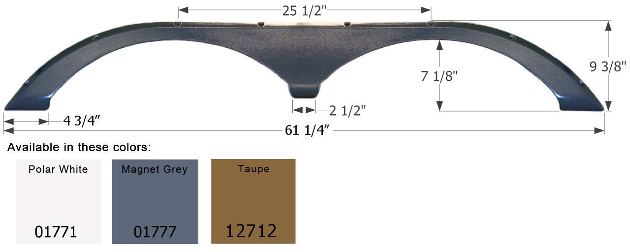 Fender Skirt ICON, Tandem, Fleetwood, FS1771, Grey