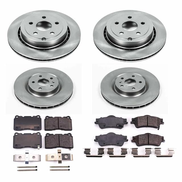 Front and Rear AUTOSPECIALTY KOE6187 Replacement Brake Kit-OE Brake Rotors & Ceramic Brake Pads For Pontiac G8 2009 [Model Specific]