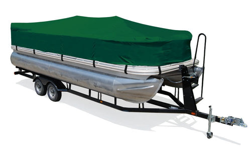 Taylor Made Products Semi-Custom Trailerite Boat Cover for Pontoon Boats with Outboard Motor, Multiple Sizes and Colors