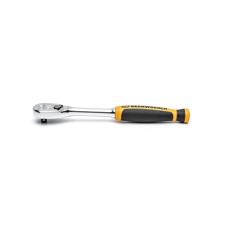 90 Tooth GEARWRENCH 1/4" Drive Cushion Grip Teardrop Ratchet - 81007T, Multi