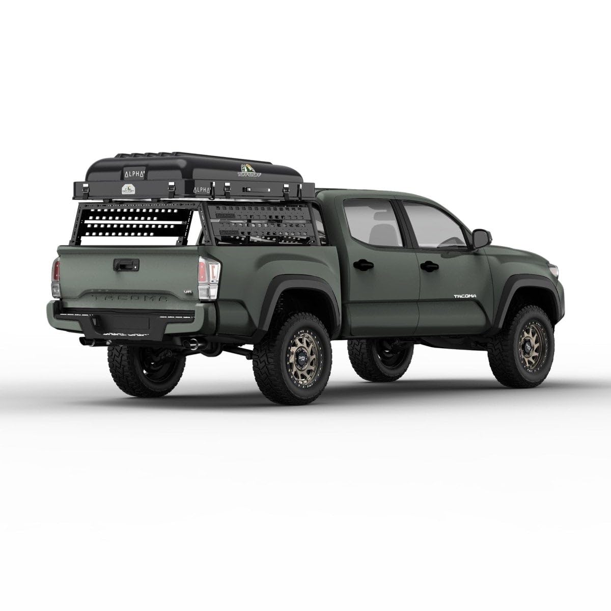 Tuff Stuff TS-RTT-CS2-BK Overland™ Alpha II Hard Top Side Open Tent; Black; 2 Person