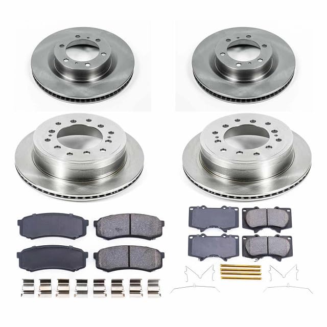 Power Stop Brake Kit For 2010 – 2022 Lexus GX460 Toyota 4Runner Front and Rear Autospecialty Replacement Brake Rotors and Ceramic Brake Pads KOE5874