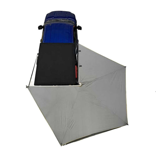 Overland Vehicle Systems Nomadic 270 LT Passengers Side Awning with Walls 1 & 2 | Dark Grey | Includes Mounting Brackets | 19589907