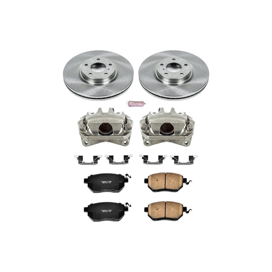 Power Stop KCOE116A 1-Click Autospecialty OE Replacement Brake Kit with Calipers For Nissan Murano 2006-2007 [Model Specific]