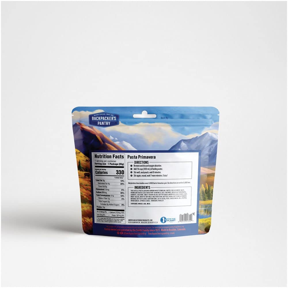 Pasta Primavera Backpacker's Pantry, 1 Serving, 101354