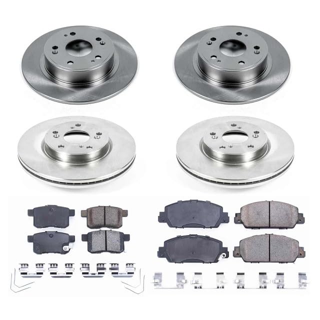 Power Stop Autospecialty KOE6778 Front and Rear Replacement Brake Kit-OE Brake Rotors & Ceramic Brake Pads For Honda Accord EX-L [Application Specific]