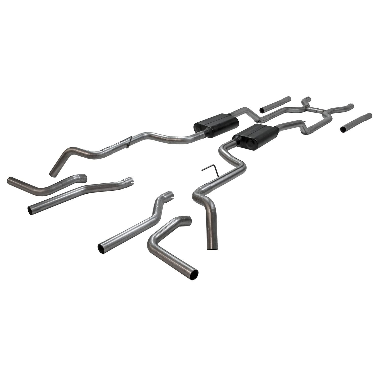 American Thunder Flowmaster 817937 Crossmember-Back Exhaust 2.5" 409 Stainless Dual Exit