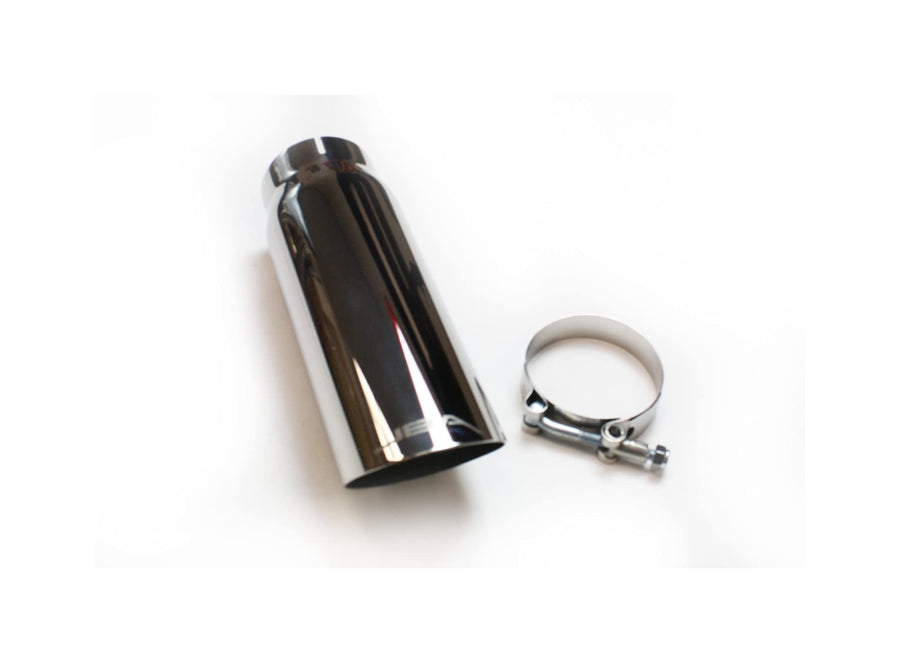 2.5" x 3" x 9" Polished Stainless Steel Chrome Plated JBA (12-08209) Clamp-On Exhaust Tip