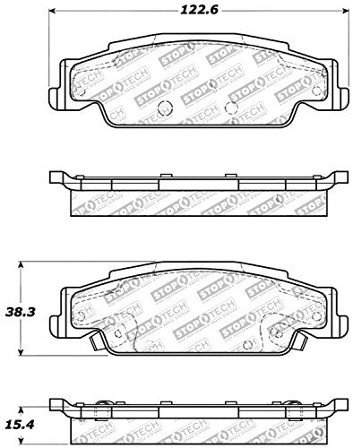 Sport Brake Pads StopTech 309.09220 with Shims and Hardware